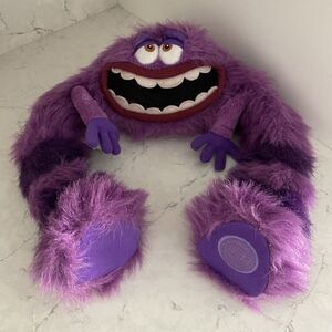 Disney Pixar Purple Monster Long Legs Striped Plush 18"